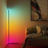 Yedwo Corner Floor Lamp | Standing Lamps for Living Room | Black LED Floor Lamp